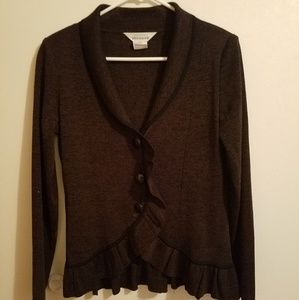 Misook XS black and brown jacket blazer cardigan